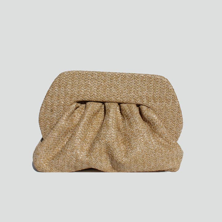 STREET LEVEL - Wholesale Clutch Bag - Women's - Noelle Straw Frame Clutch3