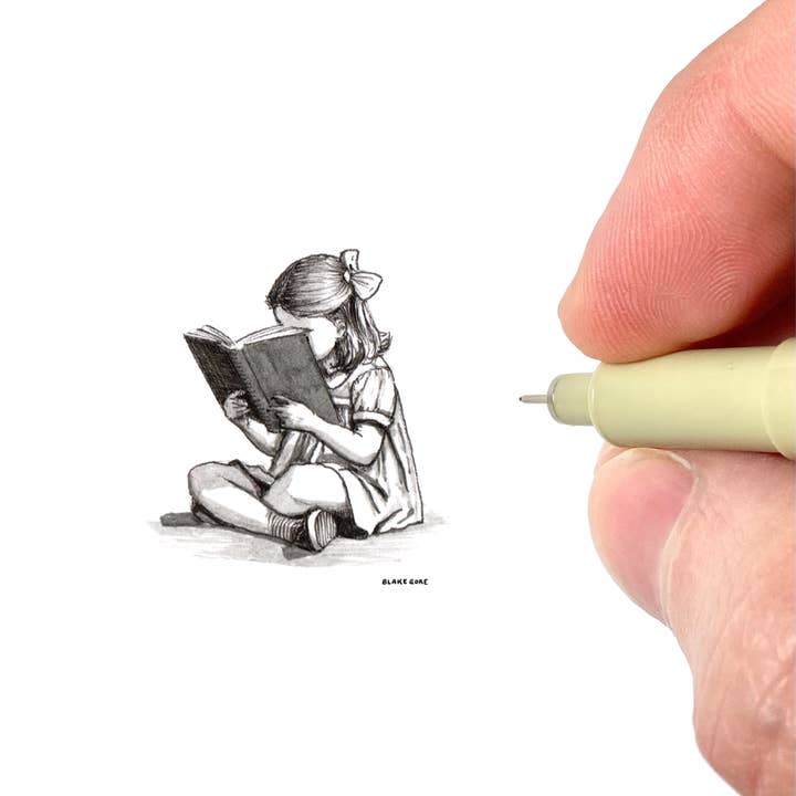 Fairytale Reader Miniature Art Print for wholesale by Blake Gore Miniature Art