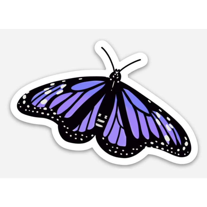 Purple Butterfly Sticker for wholesale by Good Apparel