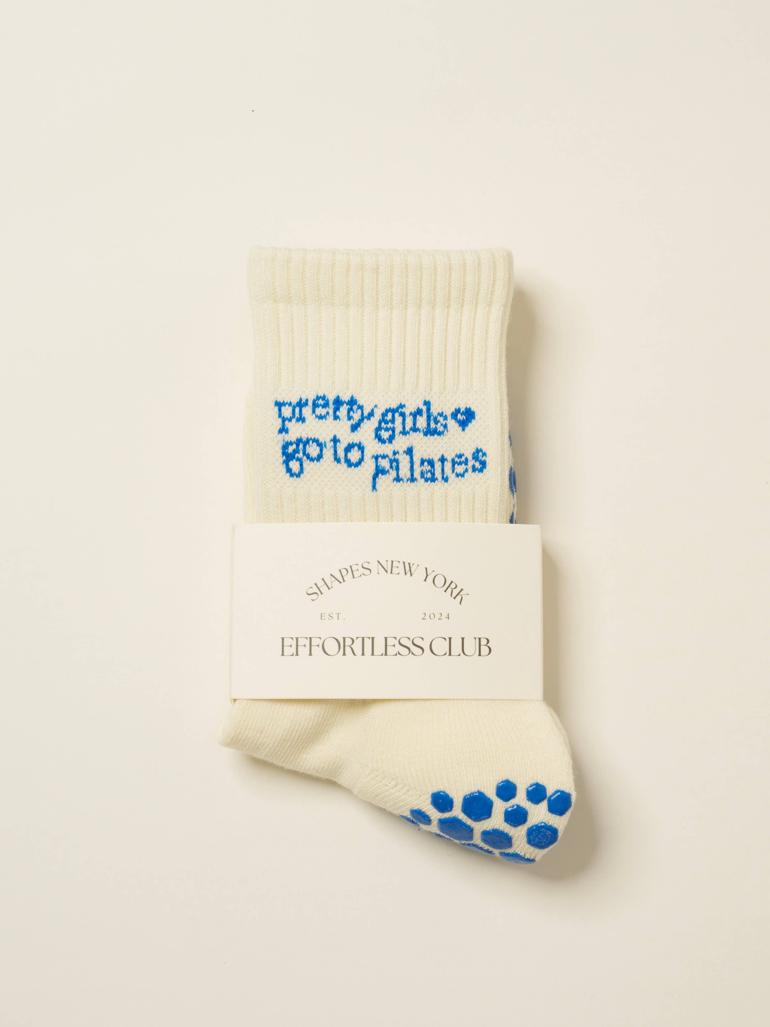 Effortless Club - Wholesale Socks - Women's - 🩰 Pilates Girl Grip Sock [French Blue], Pilates Socks0
