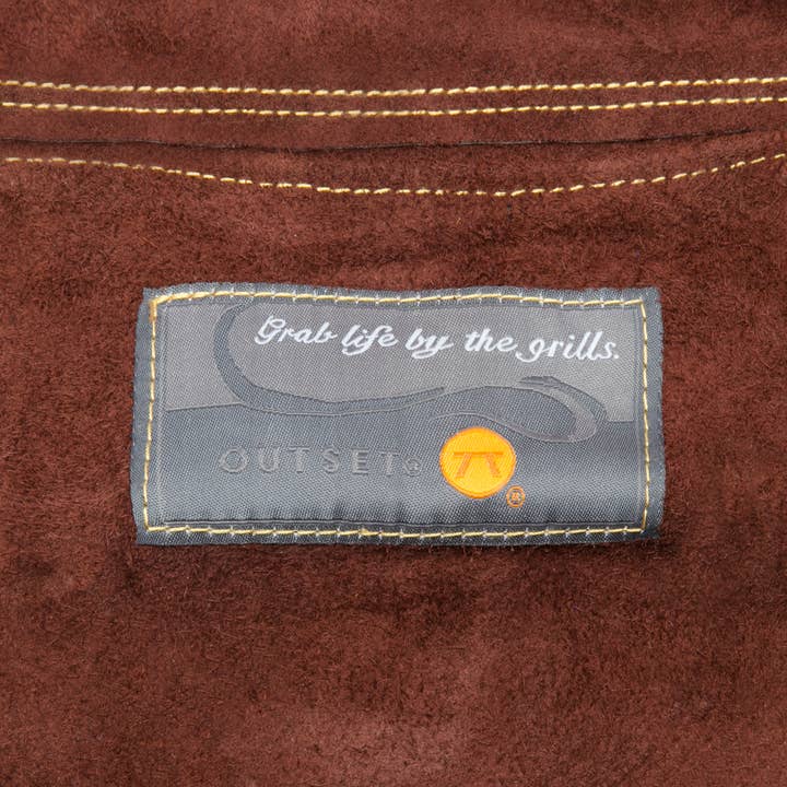 Fox Run Brands - Wholesale Apron - Outset Brown Leather Grill Apron, One Size, 27" x 30"5