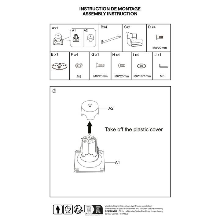 Opjet Paris - Wholesale Chair - Léon chair in white corduroy velvet, swivel, L63 W58 H90cm7
