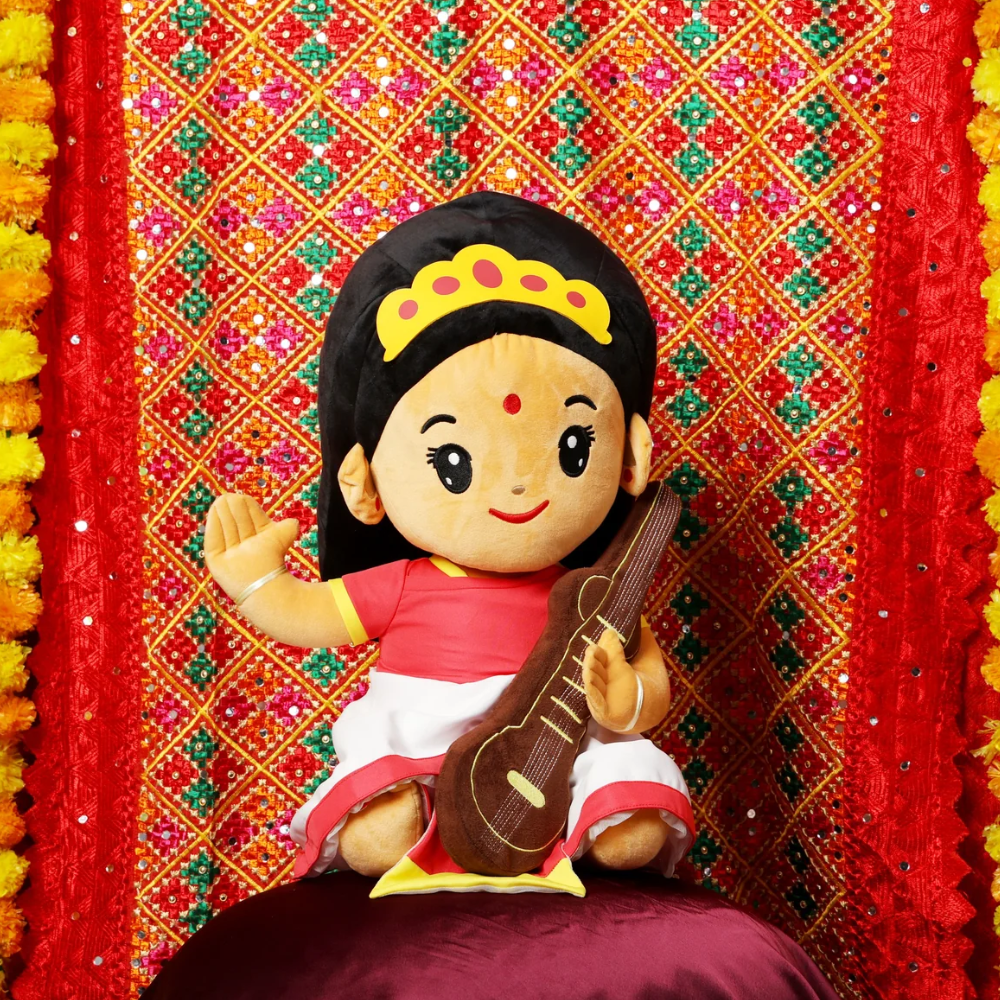 Modi Toys - Wholesale Stuffed/Plush Toy - Kids & Baby - Saraswati Devi (Mega 22") Plush Toy2