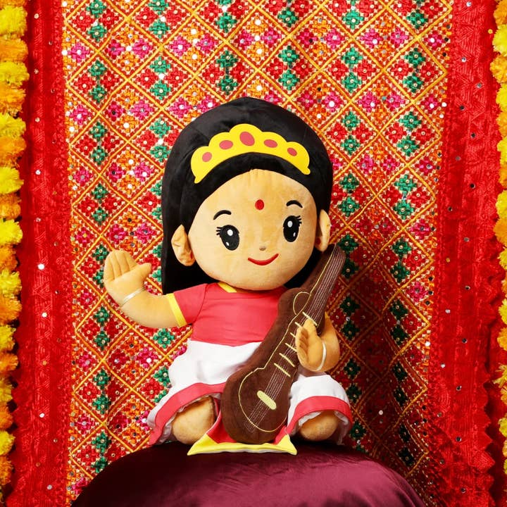 Modi Toys - Wholesale Stuffed/Plush Toy - Kids & Baby - Saraswati Devi (Mega 22") Plush Toy2