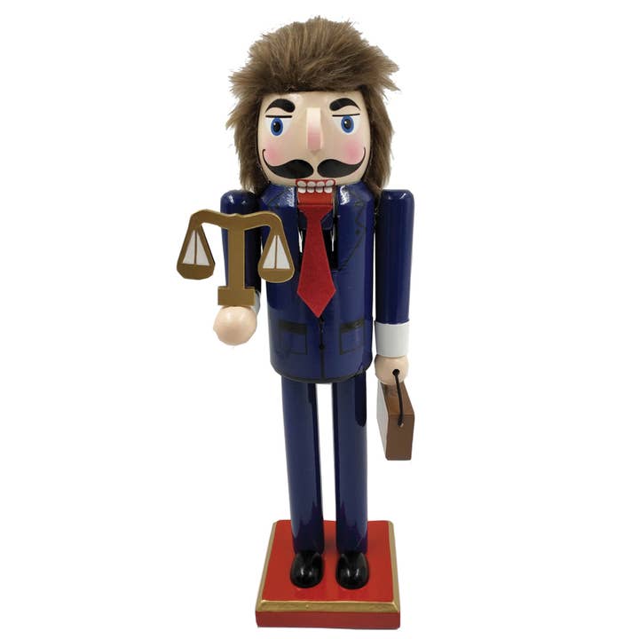 14" Lawyer Nutcracker for wholesale by Santa’s Workshop Inc.