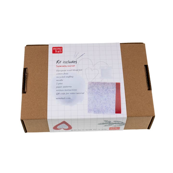 Mimihali - Wholesale Craft sewing kit - HEART CHRISTMAS ORNAMENT sewing kit3