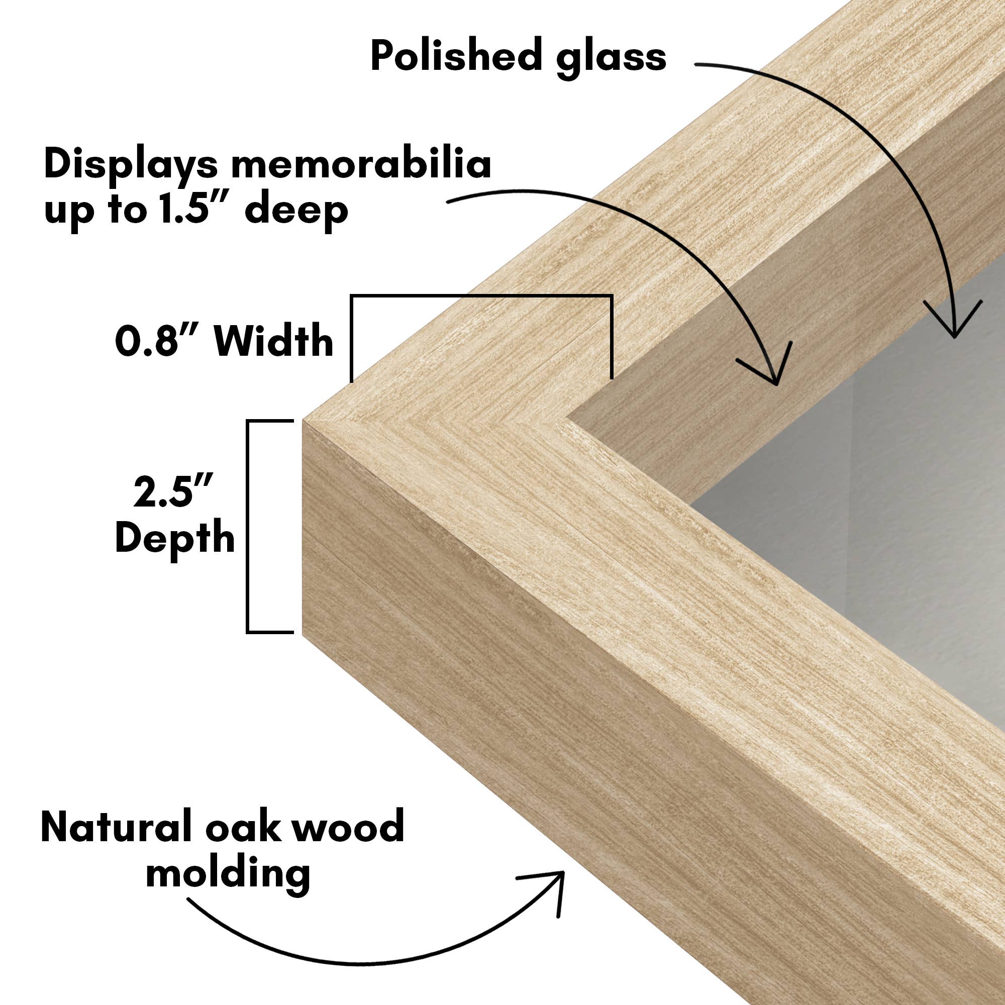 Americanflat - Wholesale Picture Frame - Americanflat Shadow Box Frame with Soft Felt Back2