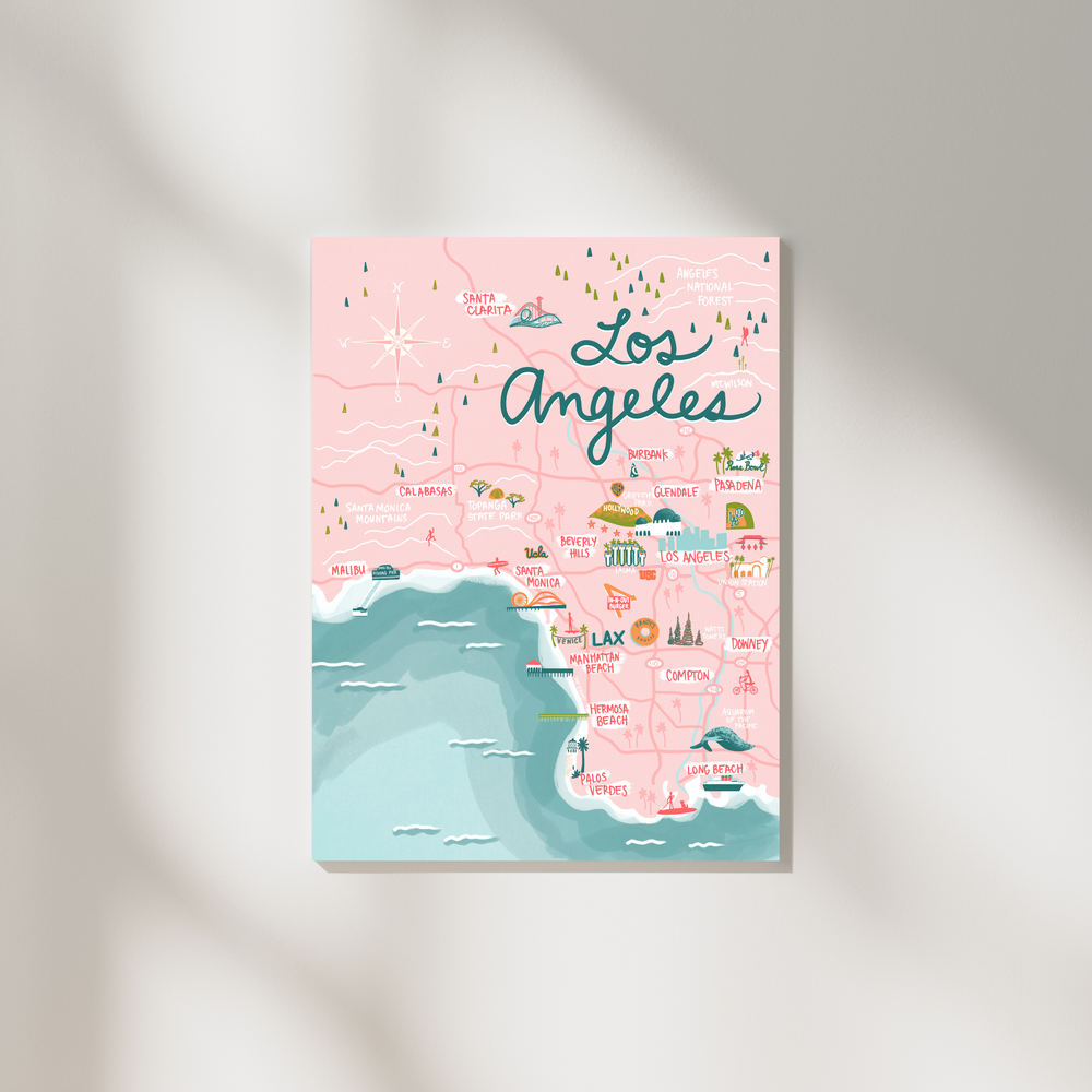 Botanical State of Mind - Wholesale Poster - Los Angeles Map Poster0