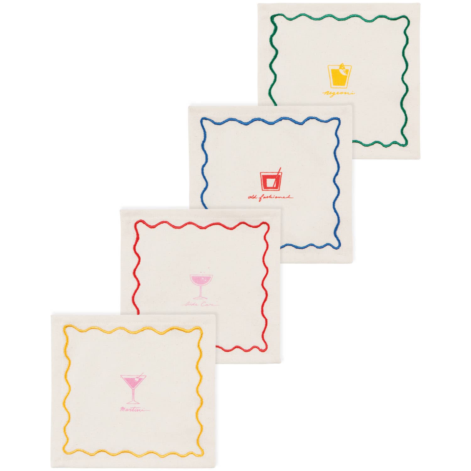 Danica Jubilee - Wholesale Dinner & Cloth Napkin - Happy Hour Cocktail Napkins Set of 4 Assorted0