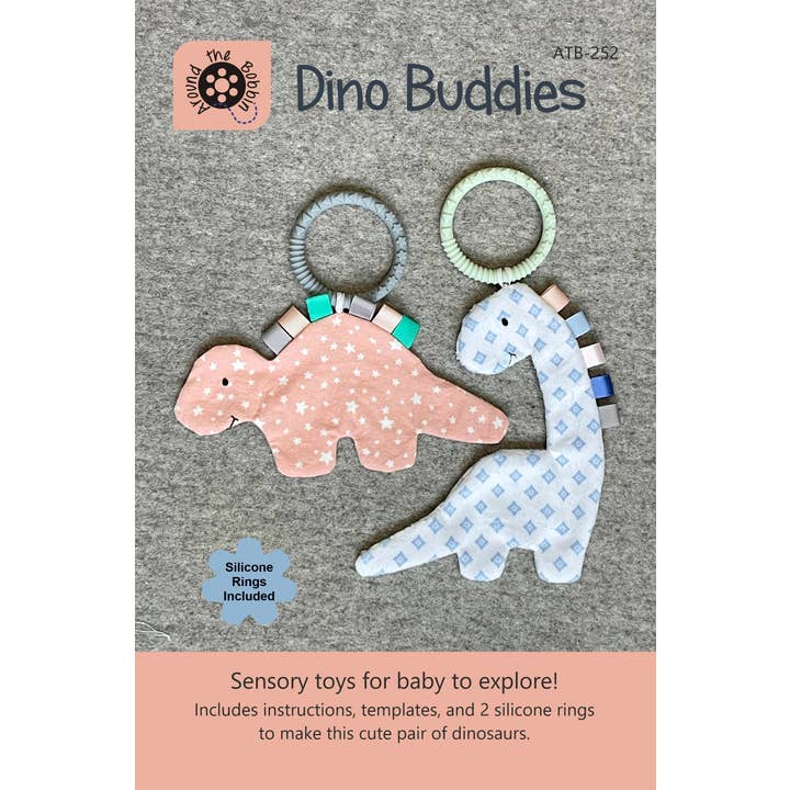 Around the Bobbin - Wholesale DIY Craft Kit - Kids - Dino Buddies | Sewing Pattern + Silicone1