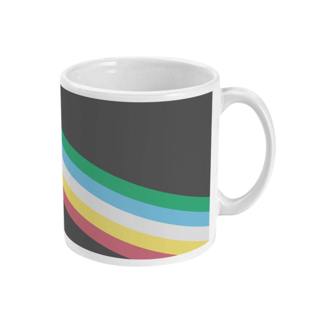 Rainbow & Co – wholesale Coffee mug – Disability Pride Flag Mug2