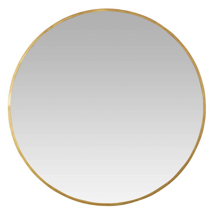 Bali Modern Round Wall Mirror - 40" Gold for wholesale by Aspire Home Accents