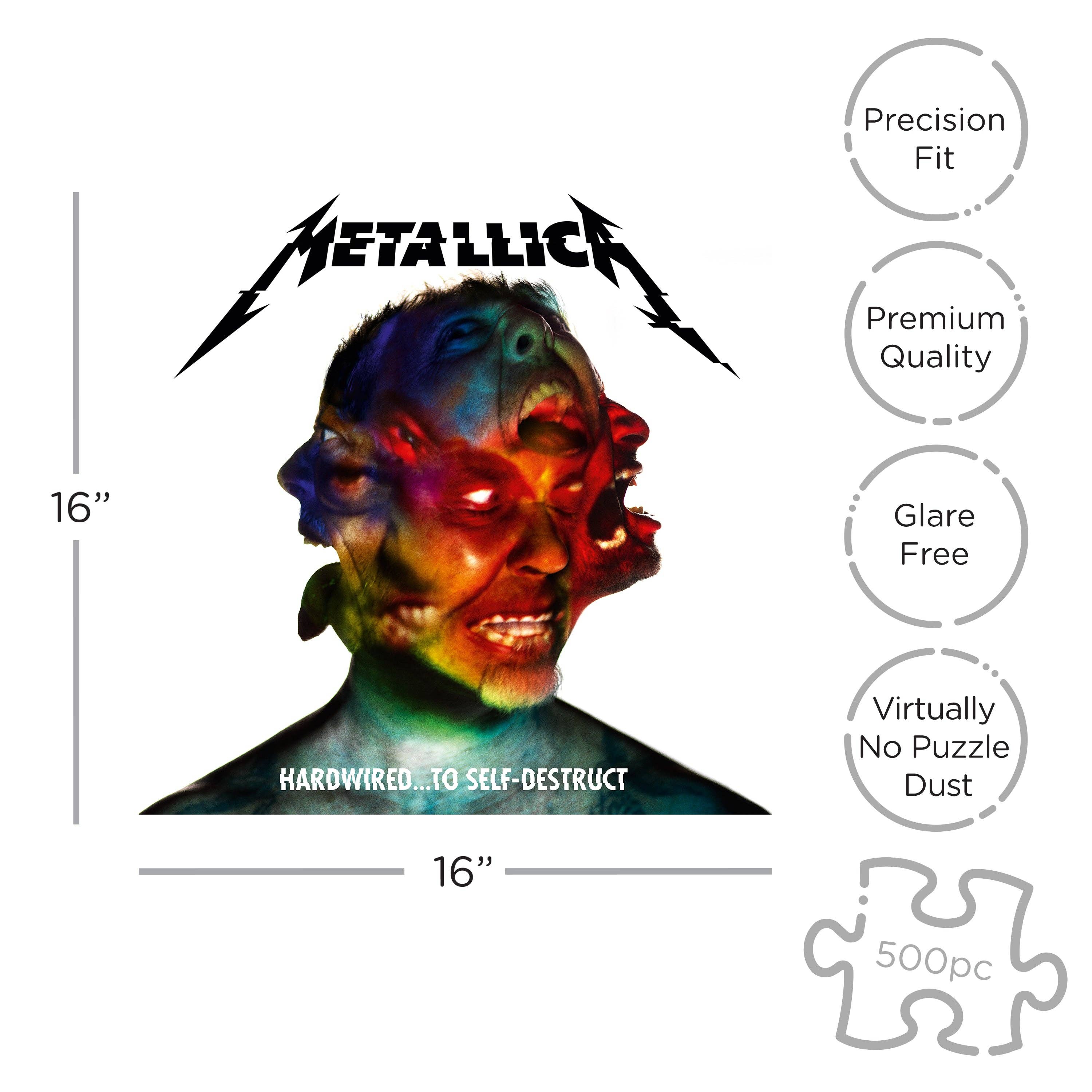 AQUARIUS, GAMAGO, ICUP, & ROCK SAWS by NMR Brands - Wholesale Puzzle - Adult - Metallica Hardwired...To SElf - Destruct (500 Piece Jigsaw P1