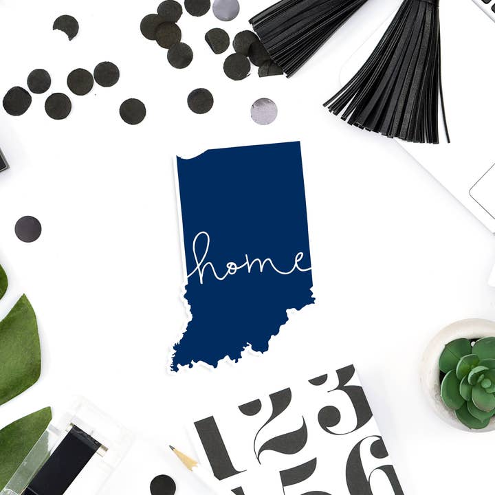Autocollant « maison » Indiana | Multiple Colors pour la vente par Paperfinch Design