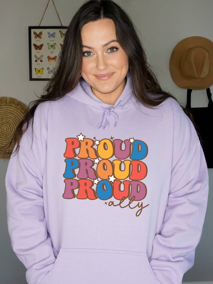 Felpa Proud Ally per la vendita all'ingrosso da parte di Shop Alloe | Print & Media Co.