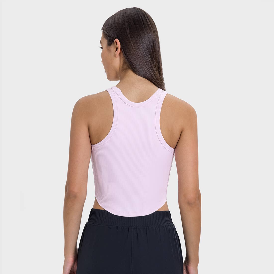 Sodalemon - Vendita all'ingrosso Canotta - Donna - Canotta sportiva fitness imbottita a costine con scollo rotondo da donna9