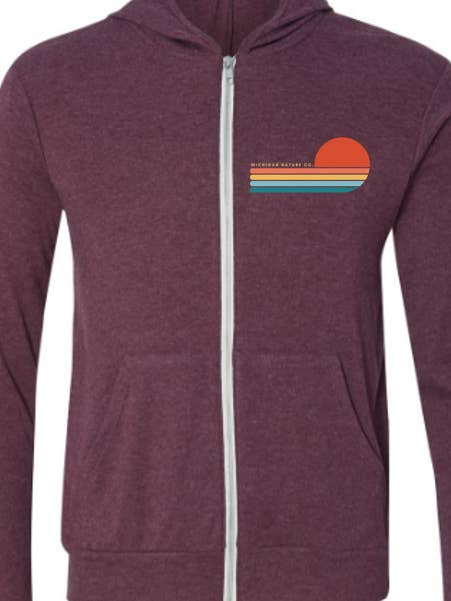 Summer Sunset Lightweight Full-Zip for wholesale by Michigan Nature Co.