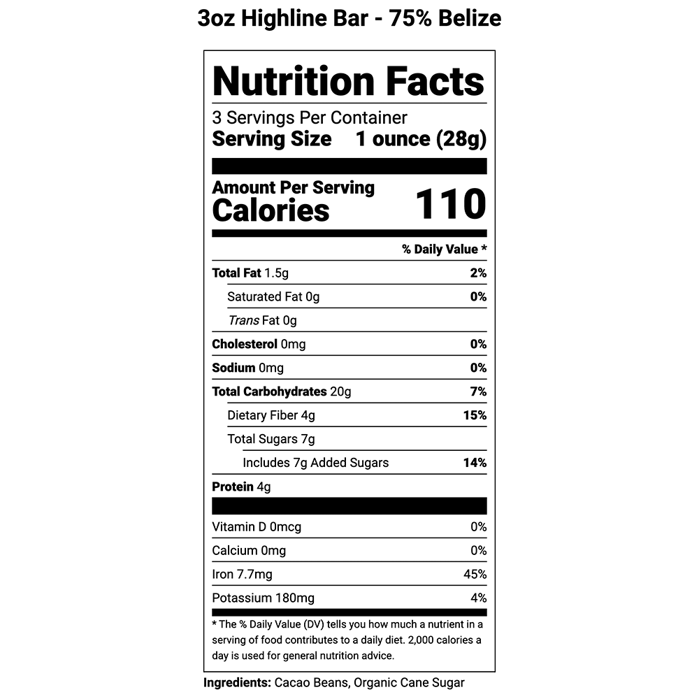 Animas Chocolate Company - Wholesale Chocolate Bar - HIGHLINE BAR-BELIZE; BEAN-TO-BAR3