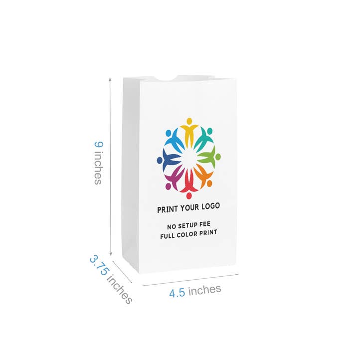 Kis Paper - Wholesale Gift Bag - #3 - 4.5x3.75x9 Custom Prescription Bags