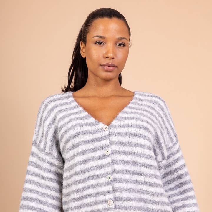 Oversized striped cardigan in soft knit - WOOL - 51062 and other Purchase Wholesale amaro formidabile. Free Returns & Net 60 Terms on Faire trending on Faire.
