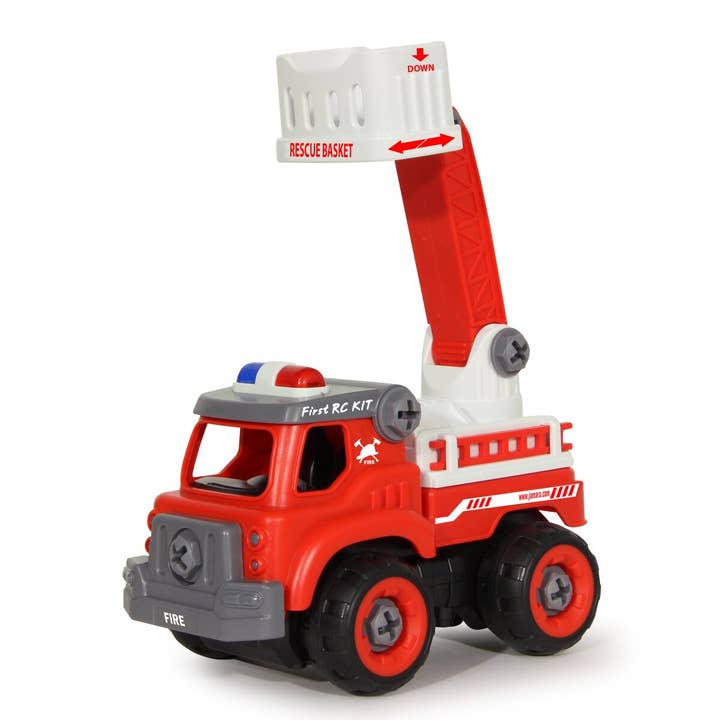 mhw24 - Wholesale Toy Car/Truck - Kids - First RC 33 piece fire truck kit with cordless screwdriver7