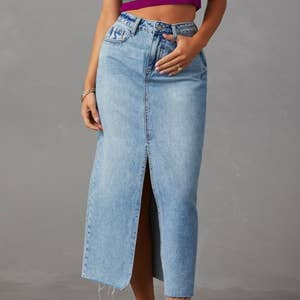 Black jean skirt sales 60