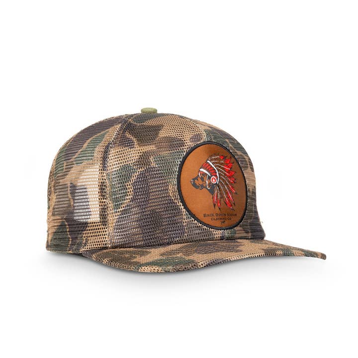 Trucker en maille intégrale camouflage canard - Chief 2.0 pour la vente par Back Down South Clothing