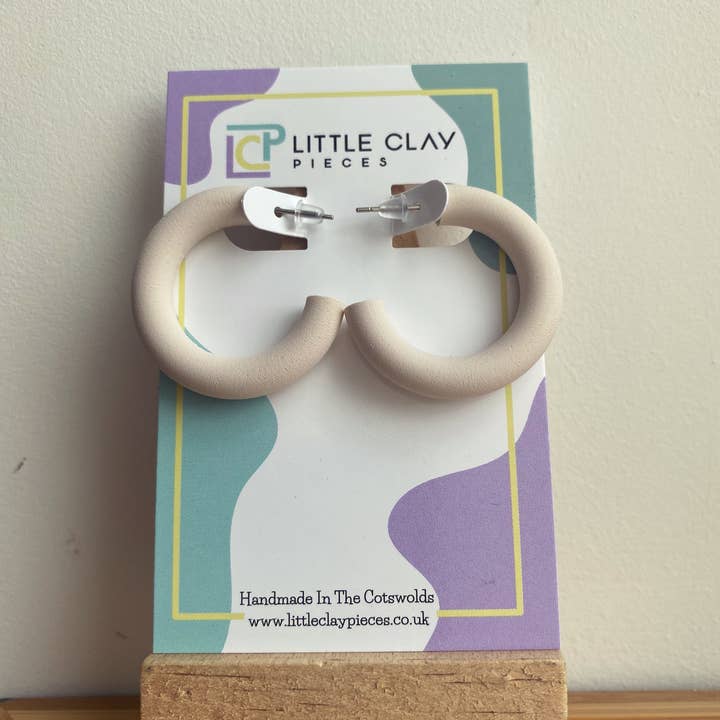 Soft Statement Hoops (Marshmallow) for wholesale by Little Clay Pieces