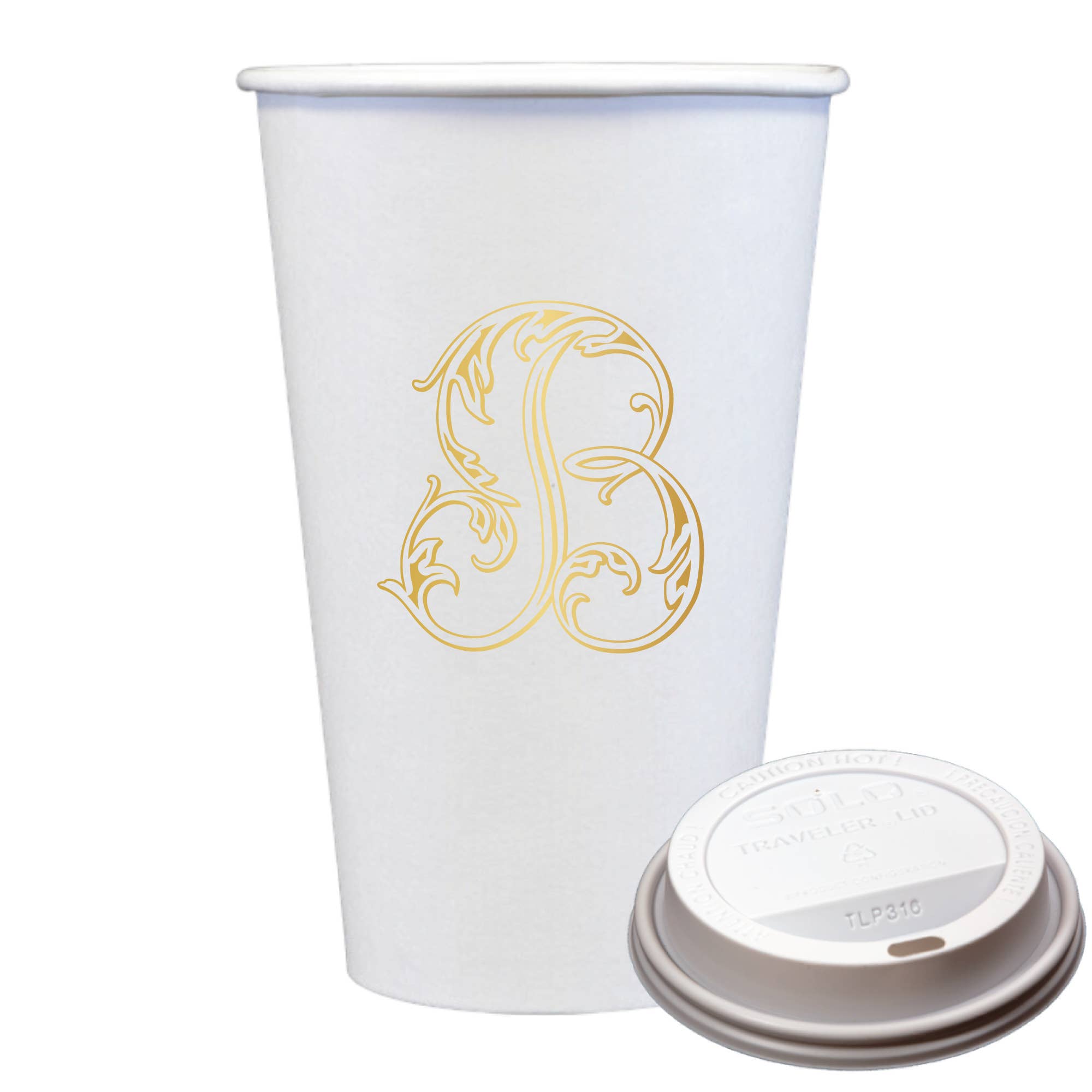 Sip Hip Hooray – wholesale Disposable cup – Initial Monogrammed Coffee Cups with Lids1
