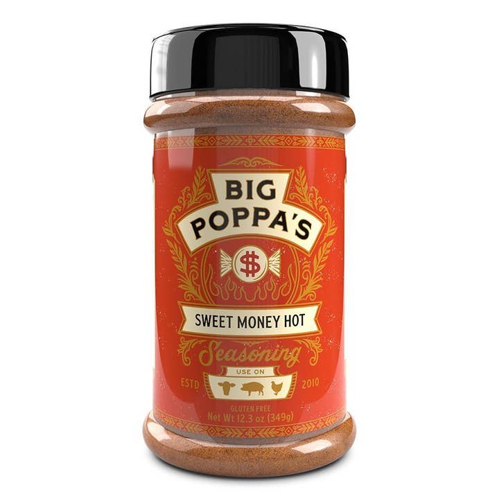 Big Poppa's Sweet Money Hot Seasoning - 12.3oz for wholesale by Big Poppa Smoker
