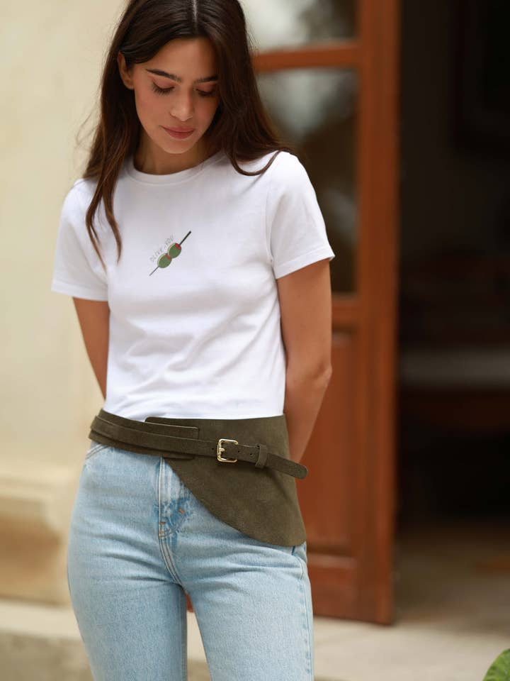 Cintura Duna Camoscio Verde per la vendita all'ingrosso da parte di Ecue