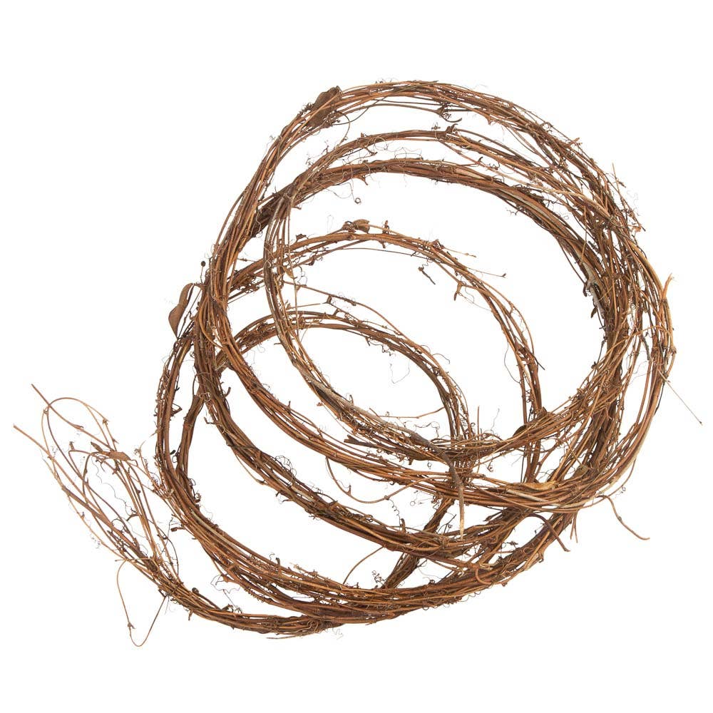 Factory Direct Craft – wholesale Wreath – 15' Thin Dried Natural Grapevine Twig Garland3