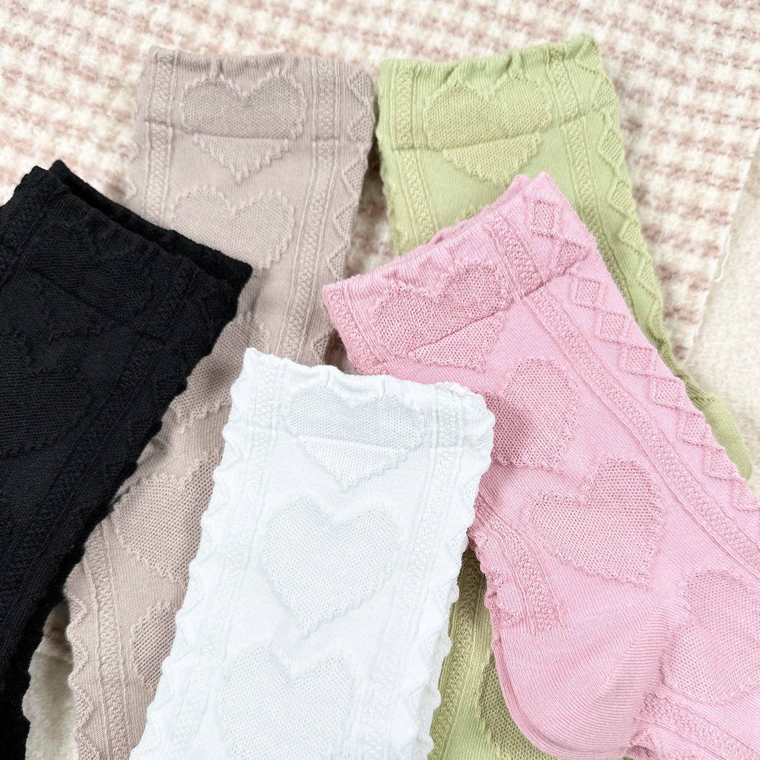 7DAYSSOCKS - Vente Chaussettes – femme - Chaussettes Crew Heart Twist pour femmes9