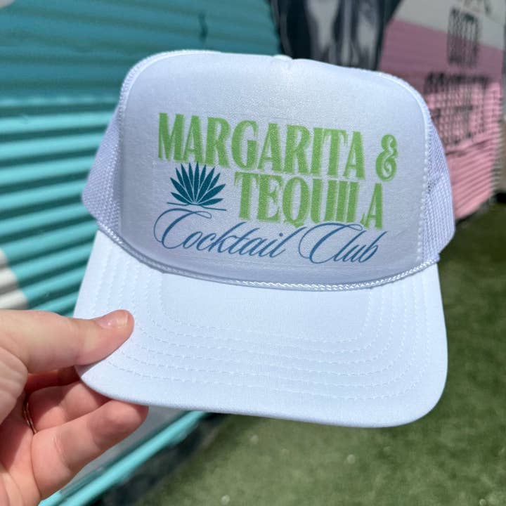 Margarita & Tequila Cocktail Club Trucker Cap (Multiple Color Options) for wholesale by Turquoise & Tequila