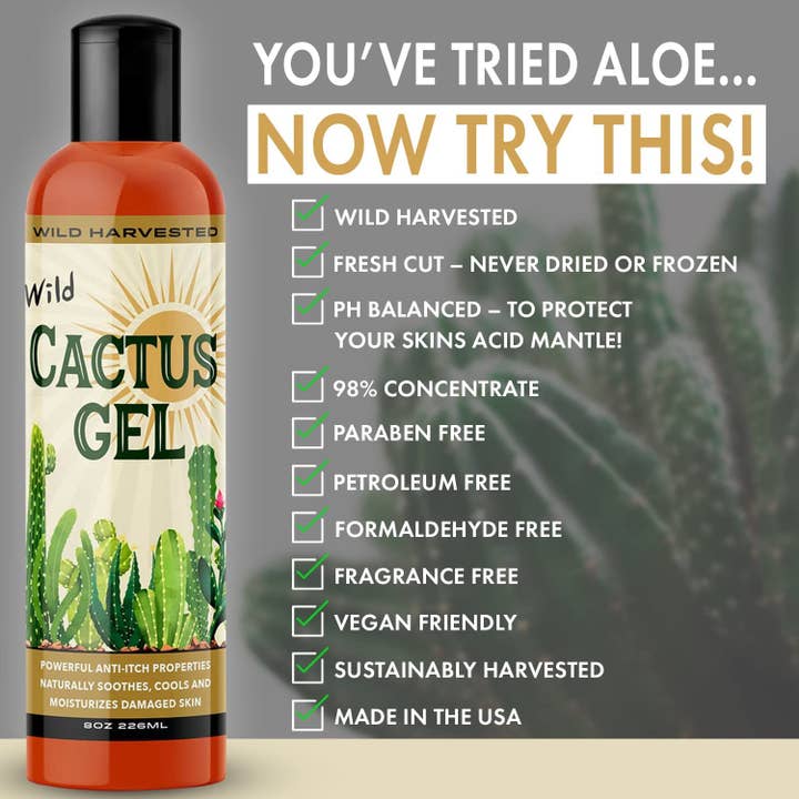 Cactus Juice - Wholesale Aftersun/Sun Damage Repair Cream - Wild Harvested Cactus Gel - Soothing & Moisturizing2