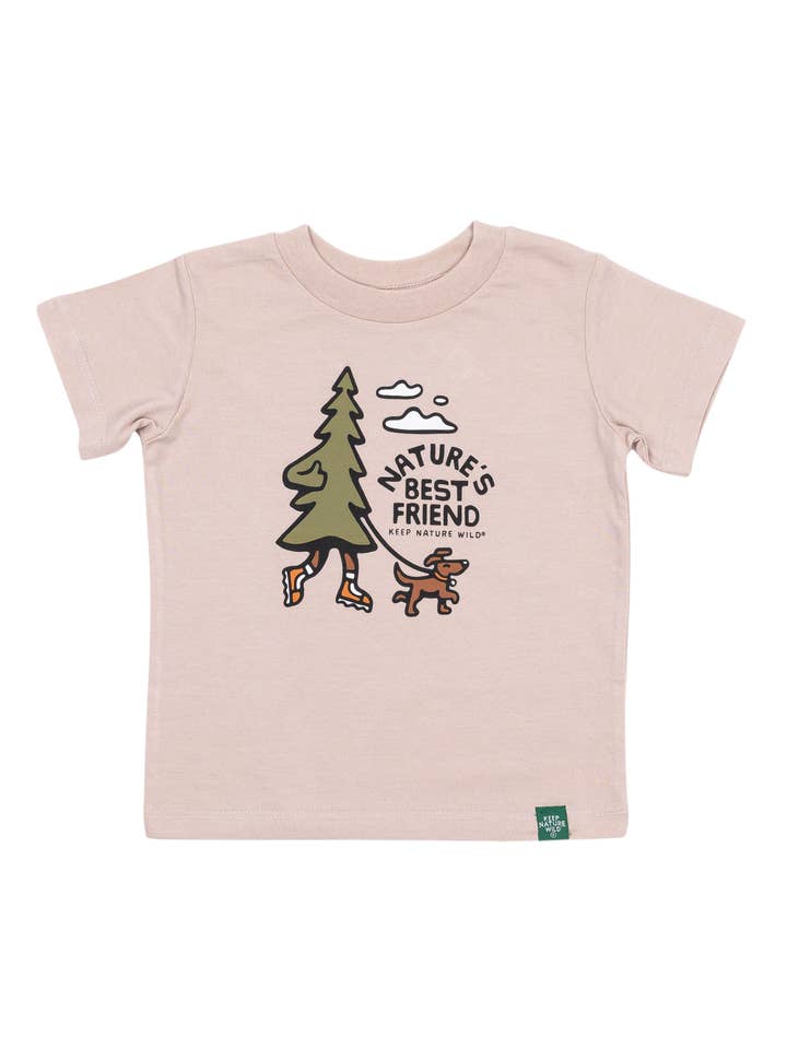 T-shirt Enfant Meilleur Ami de la Nature | Beige Chiné pour la vente par Keep Nature Wild