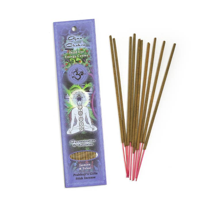 Prabhuji's Gifts – Großhandel Räucherwerk – Räucherstäbchen Third Eye Chakra Ajna - Konzentration und Intuition