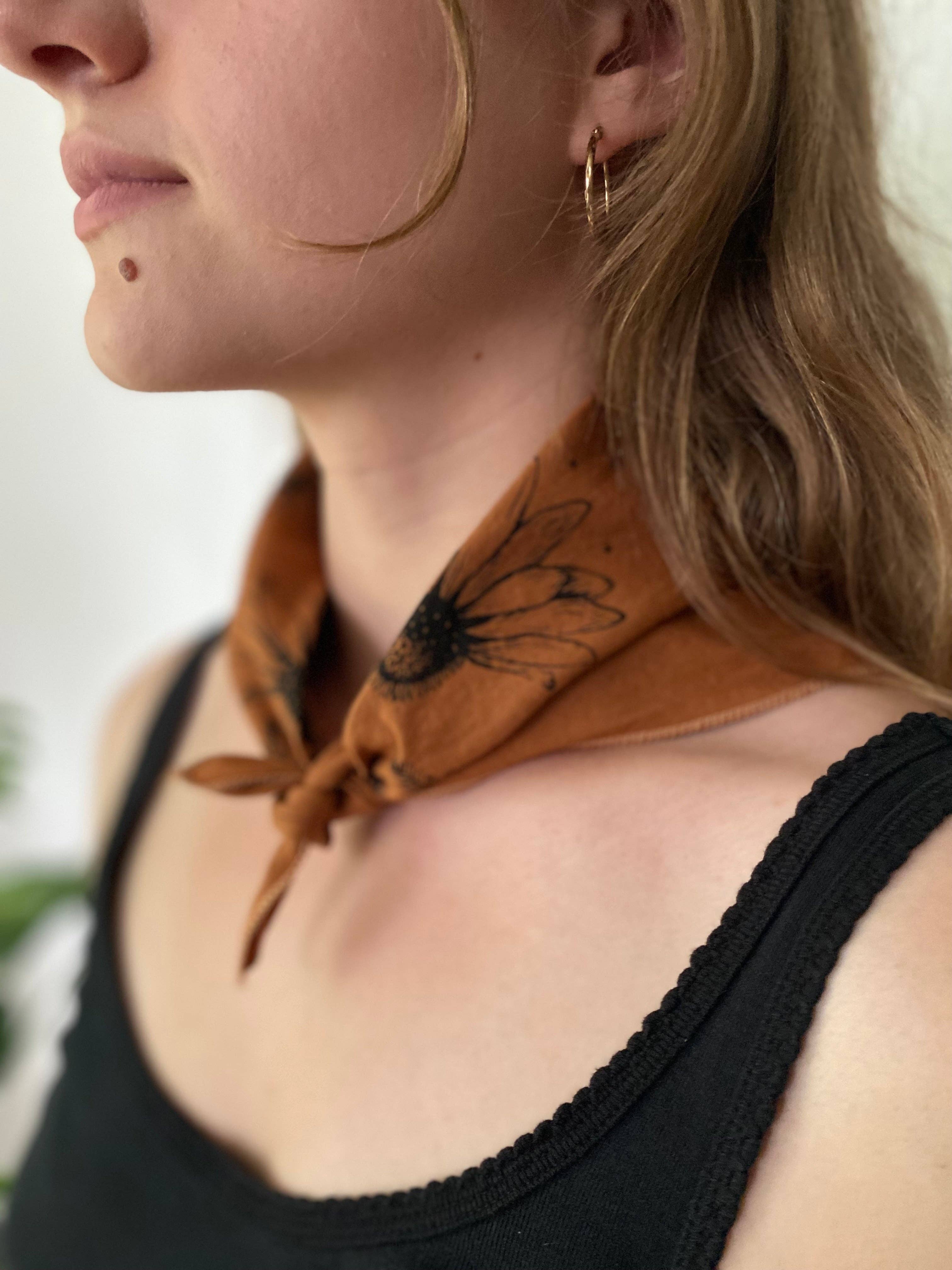 Wanderite - Wholesale Bandana - Unisex - Bandana | Herbs of Protection | Hand Dyed | Terracotta3