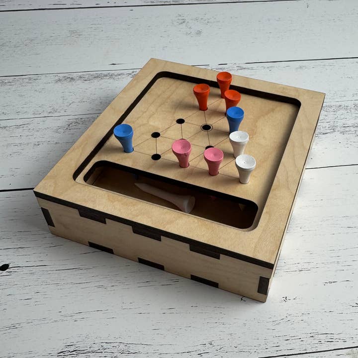 Custom Travel Peg Solitaire for wholesale by Bees Boards