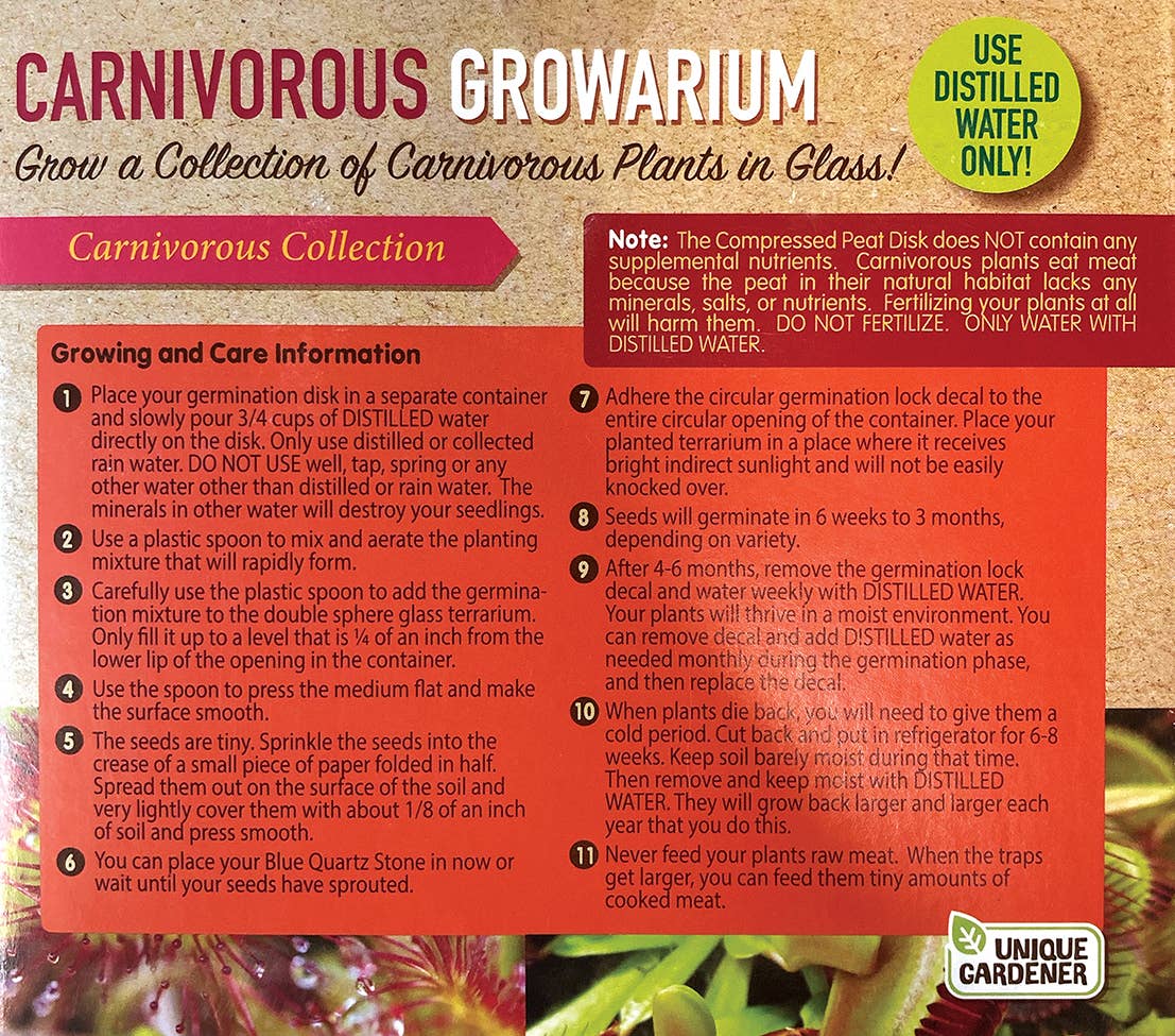 Silver Circle Products - Vente Terrariums - Terrarium en verre Carnivorous Growarium2