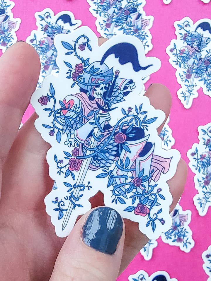 Vinyl Sticker - Sleepy Knight sticker for wholesale by Kary Keppol