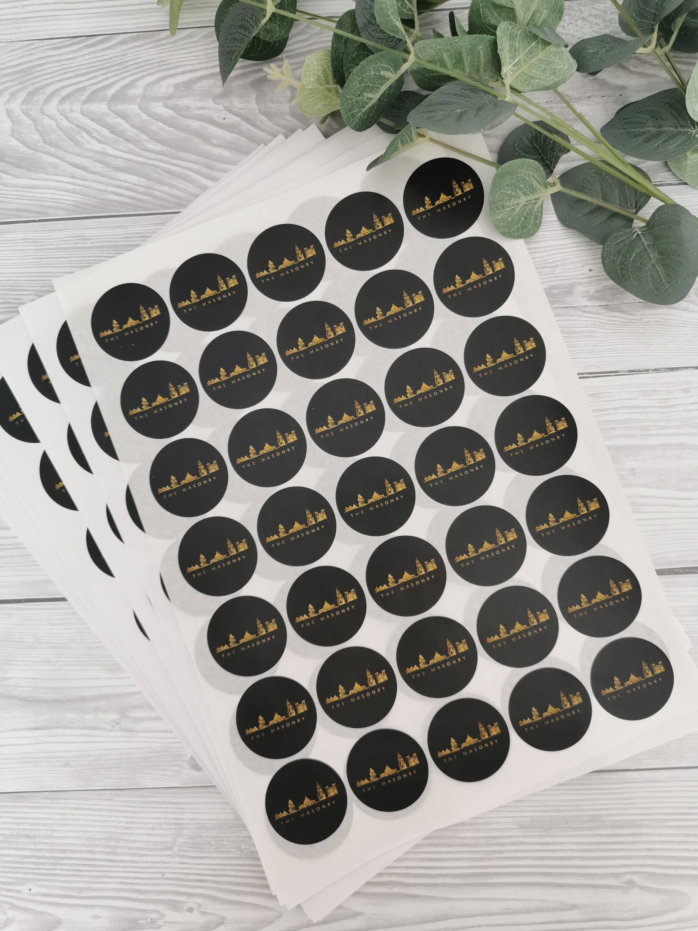 SR Creative Studio – wholesale Sticker – 37mm Round Matte Personalised Logo Stickers on A4 Sheets1