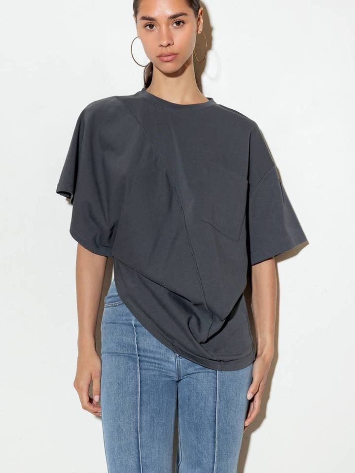 A solid knit top - FT1004 for wholesale by FLYING TOMATO