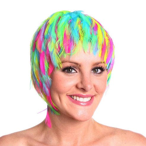 Hackle Feather Wig-Multi Colors - Bright Mix for wholesale by Zucker Feather Products