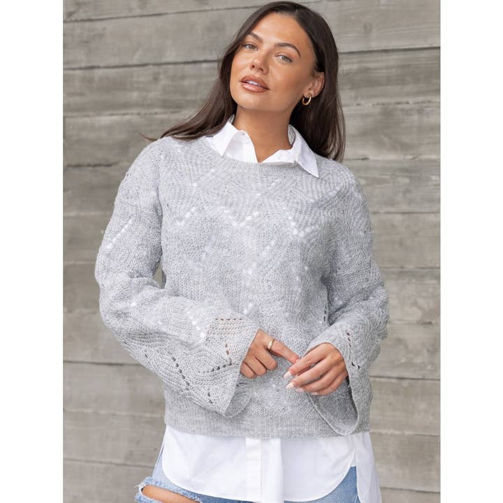 KNIT SWEATER_608-439614 for wholesale by Verte