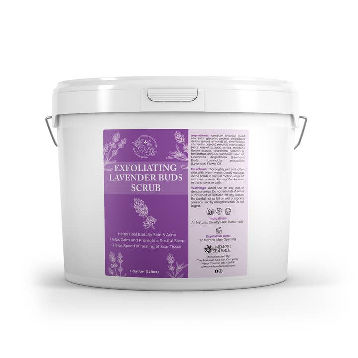 Exfolierande Lavendel Aromaterapi Kroppsskrubb 128oz för wholesale av The Midwest Sea Salt Company