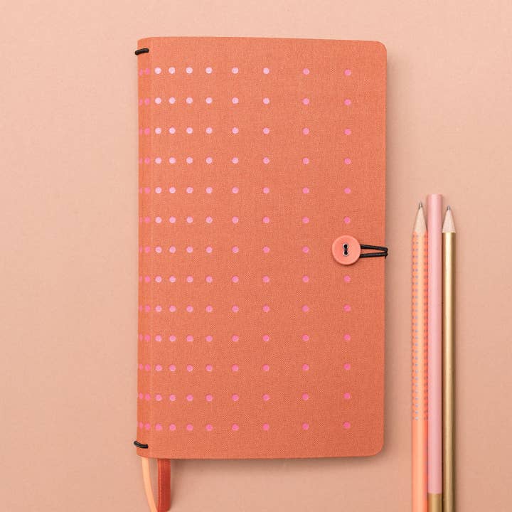 Tinne Mia - Wholesale Notebook - Notebook with button - linen - Pheasant - FSC Mix1