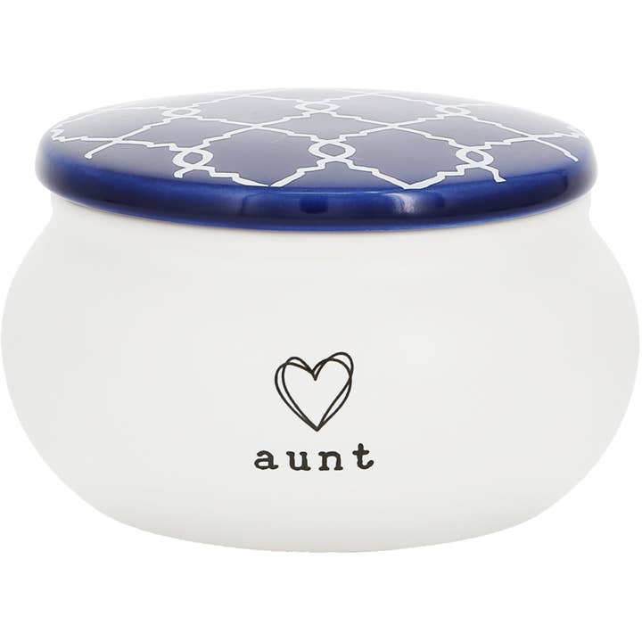 Pavilion - Wholesale Jewelry Dish - Aunt - 3.5" Ceramic Keepsake Box0