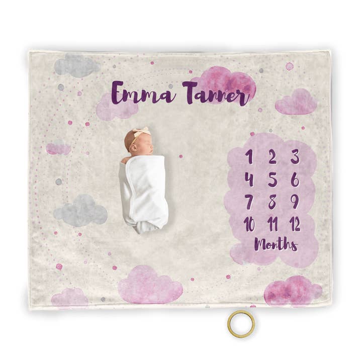 Cobertor Milestone: Aquarela para meninas por atacado de Sam and Zoey