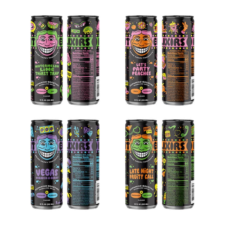 Illicit Elixirs - Wholesale Wellness Juice/Tonic - Illicit Elixirs - Sampler Pack - (12pk - 12 oz Cans)